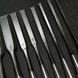 Ioroi Paring chisels with white steel by Ioroi Hideo 五百蔵秀夫作 五百蔵 薄鑿  Usunomi 3~36mm