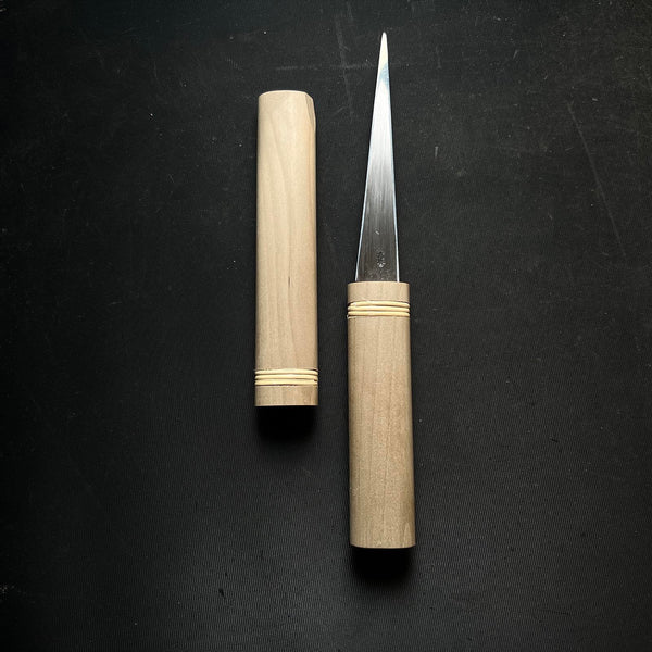 Yoshihede Kuri Kokatana (Carving tools) Right Hand  吉秀 青紙鋼 繰り小刀 右 130mm