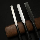 Kanetake Dovetail chisels by Takahashi Norikazu 高橋典三作 カネ武 追入鎬鑿 Shinogi-nomi 12,9,6mm