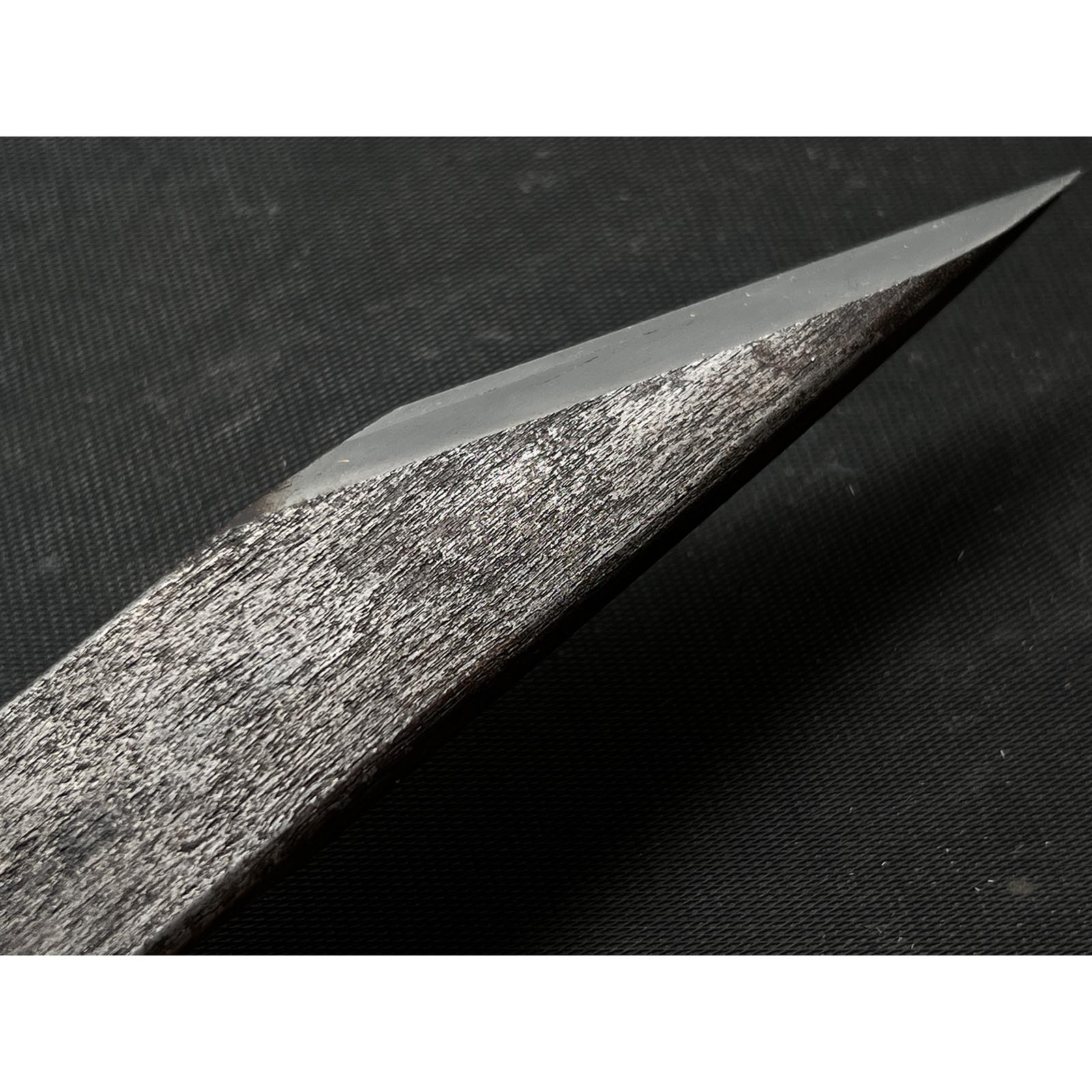 Moce-Hirotsugu Mokume Right hand Kiridashi by Sozen  莫測 廣貢 素全作 黒木目造 切出し小刀 右 24mm