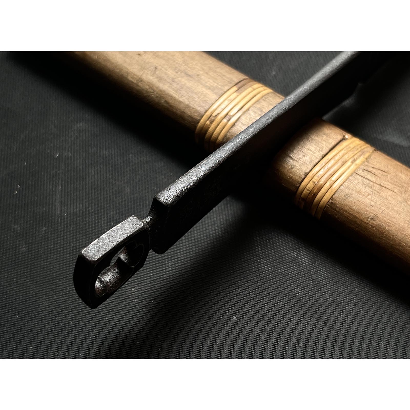 Shengtianbanzi-Hirotsugu Right hand Kiridashi by Sozen with Begonia Carving  勝天半子 廣貢 素全作 海棠造 切出し小刀 右 24mm