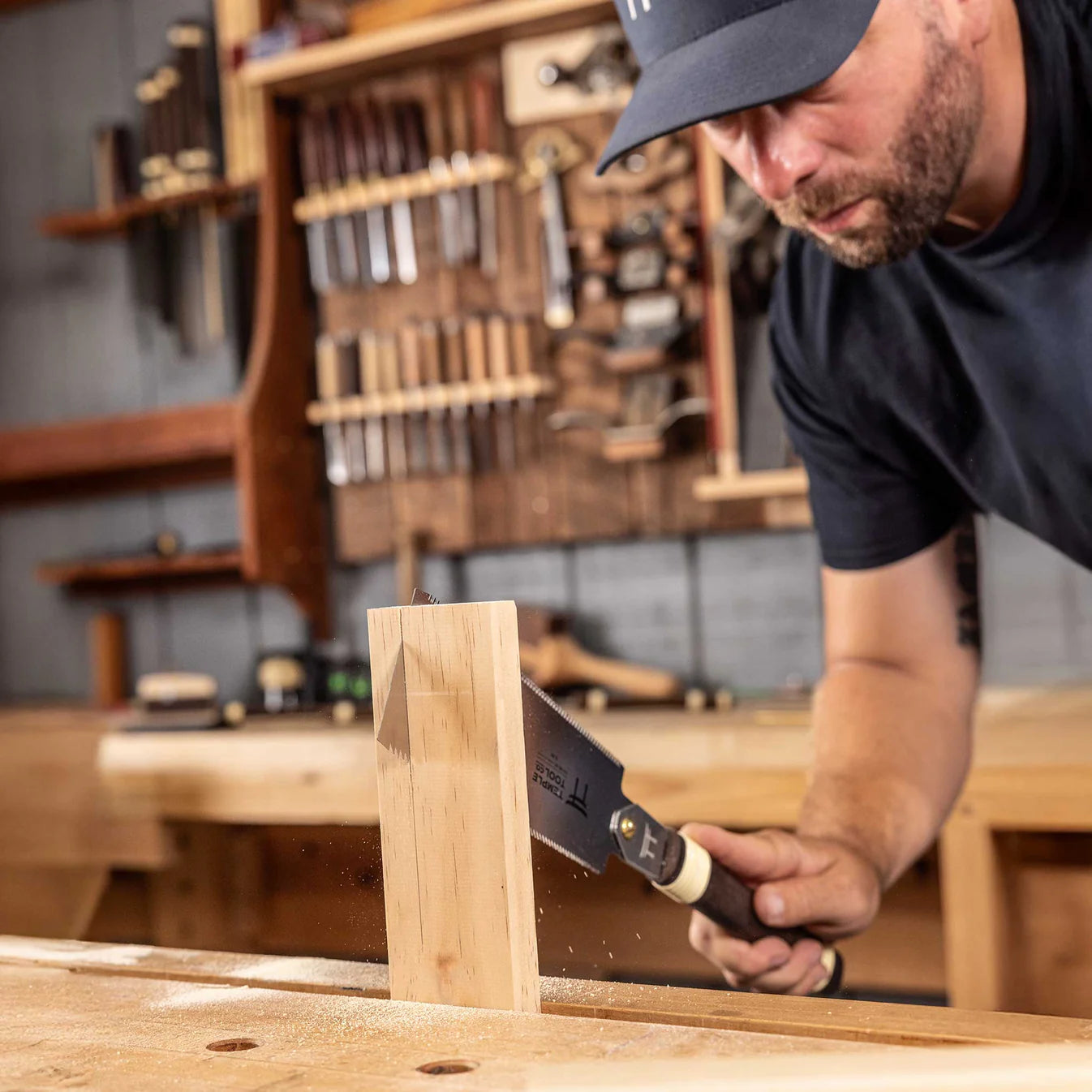 Temple Tool Japanese Pull Saw Fine Double-Edge 180mm   テンプルツール 両刃鋸  180mm