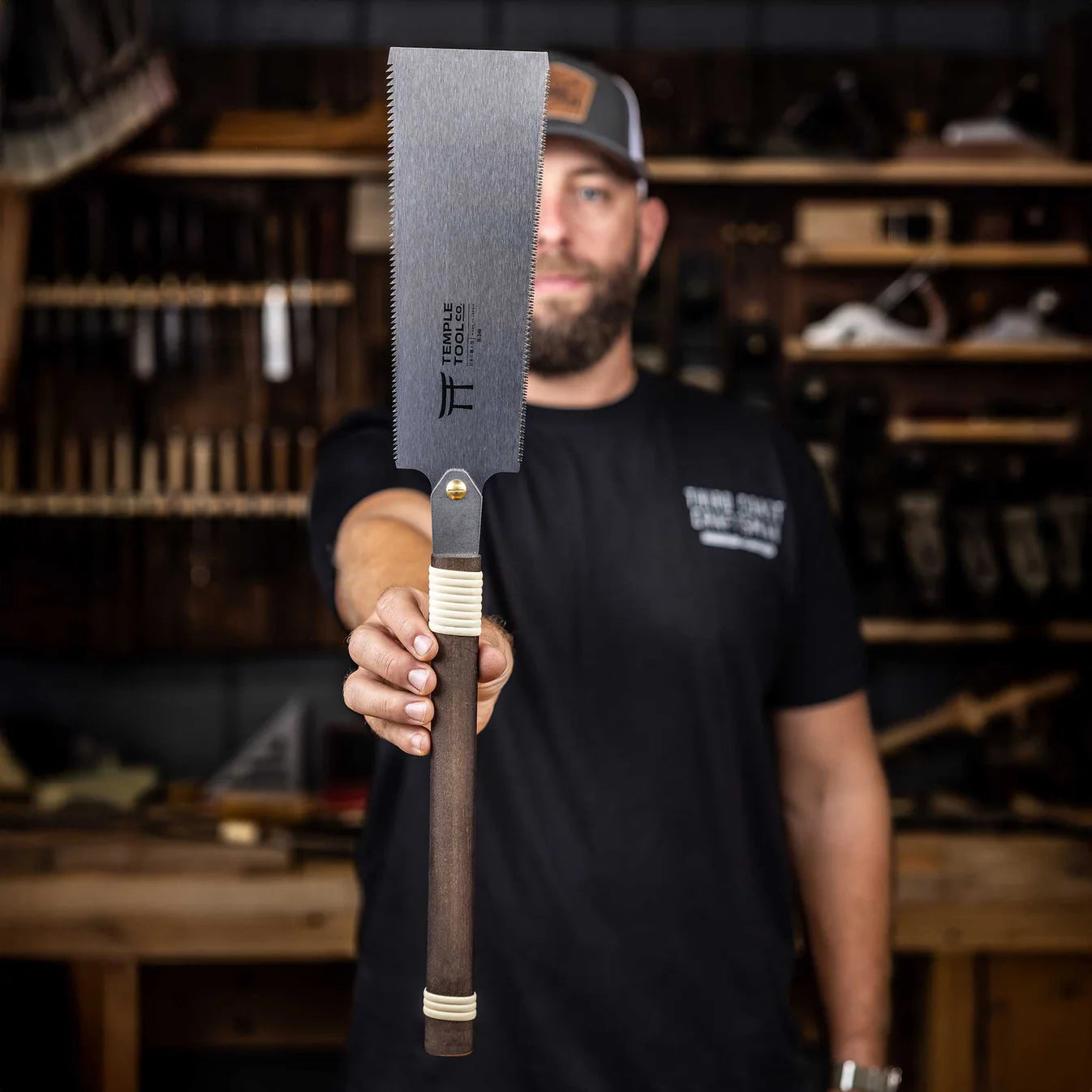 Temple Tool Japanese Pull Saw Fine Double-Edge 240mm   テンプルツール 両刃鋸  240mm