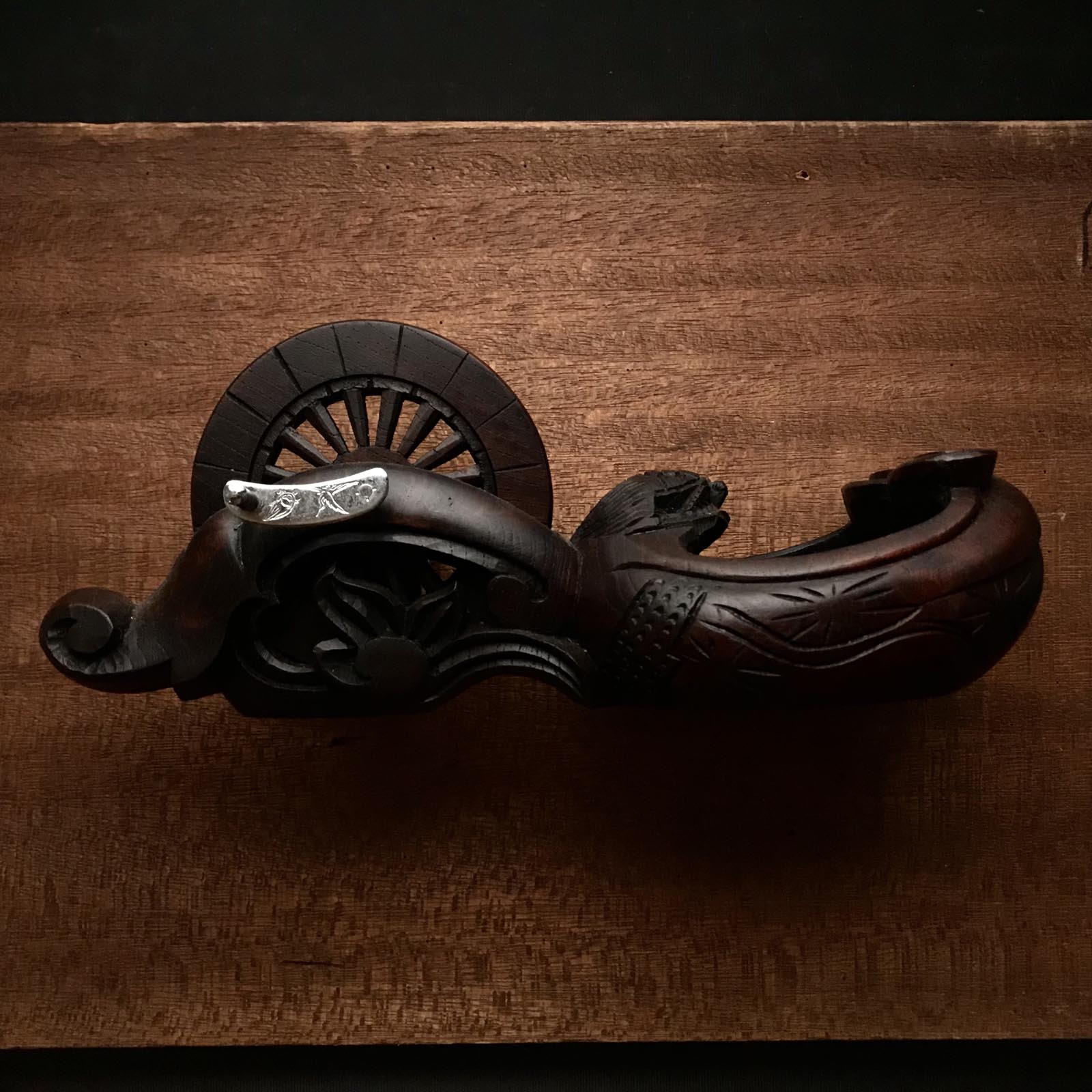 #ST36 Japanese Carpenter Ink Pot Traditional Measuring Tools Sumitsubo by Masasumi 正清作 墨壺 欅 270mm