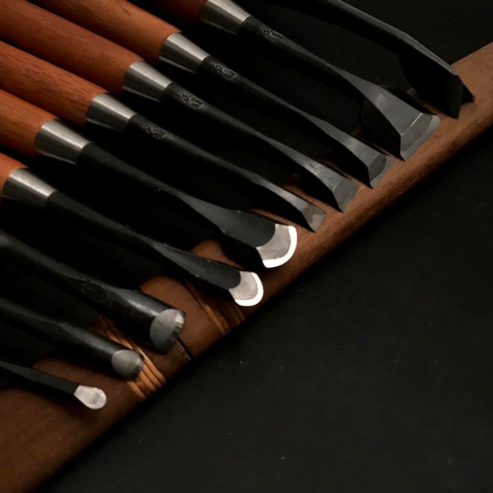 古株2号 正道 彫刻ノミセット 掘り出し物 正道 彫刻組鑿 10本