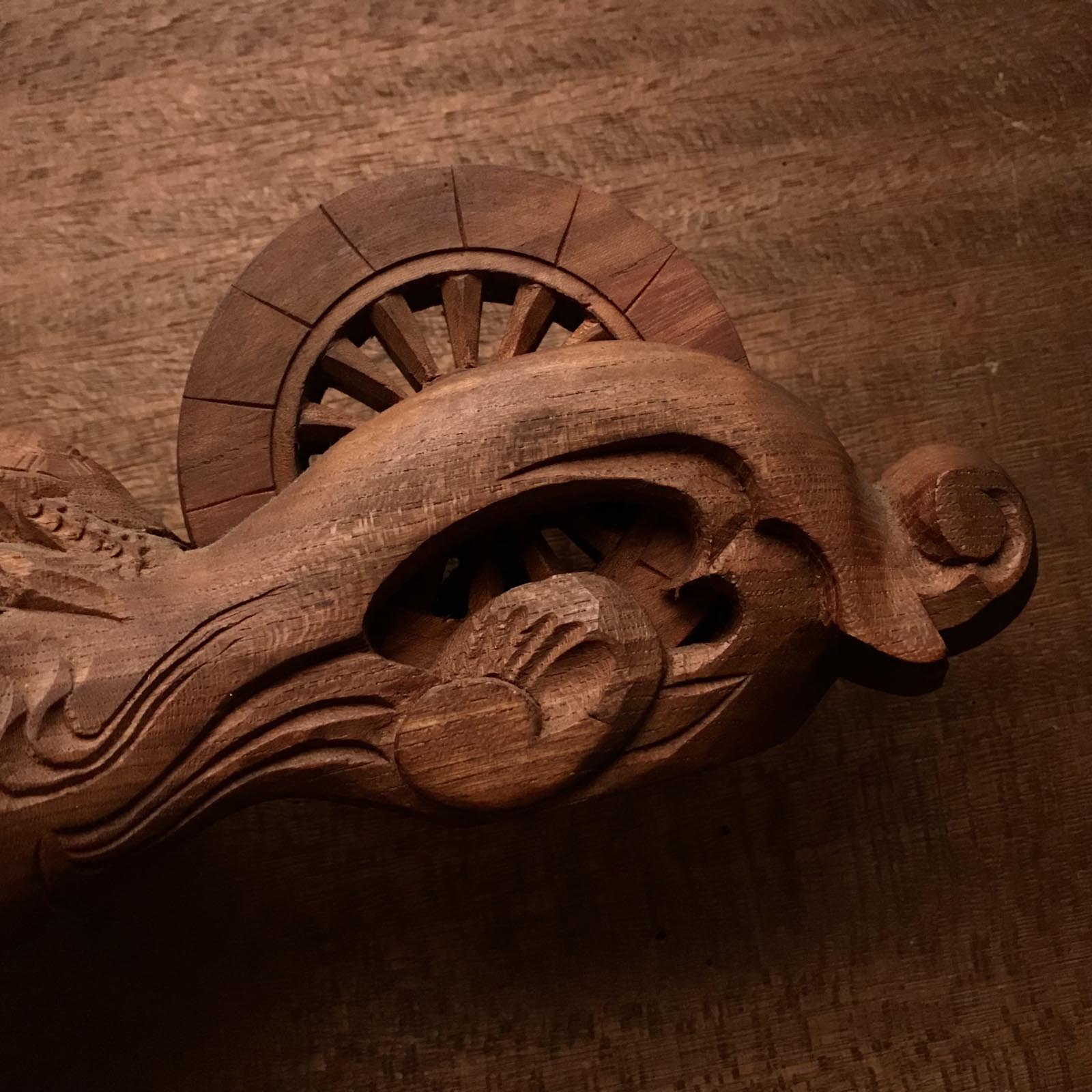 #ST39 Japanese Carpenter Ink Pot Traditional Measuring Tools Sumitsubo by Tsubotoshi 坪俊作 墨壺 欅 270mm