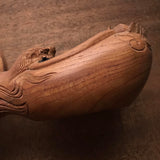 #ST39 Japanese Carpenter Ink Pot Traditional Measuring Tools Sumitsubo by Tsubotoshi 坪俊作 墨壺 欅 270mm