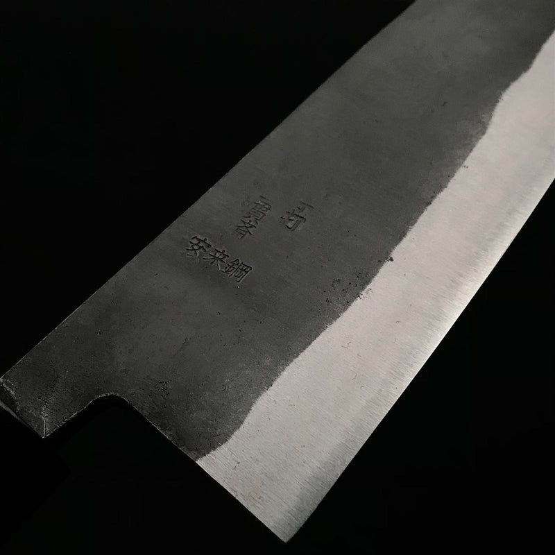 Ichikansai Santoku Bocho with white steel 一貫斎 三徳包丁 白紙付 165mm