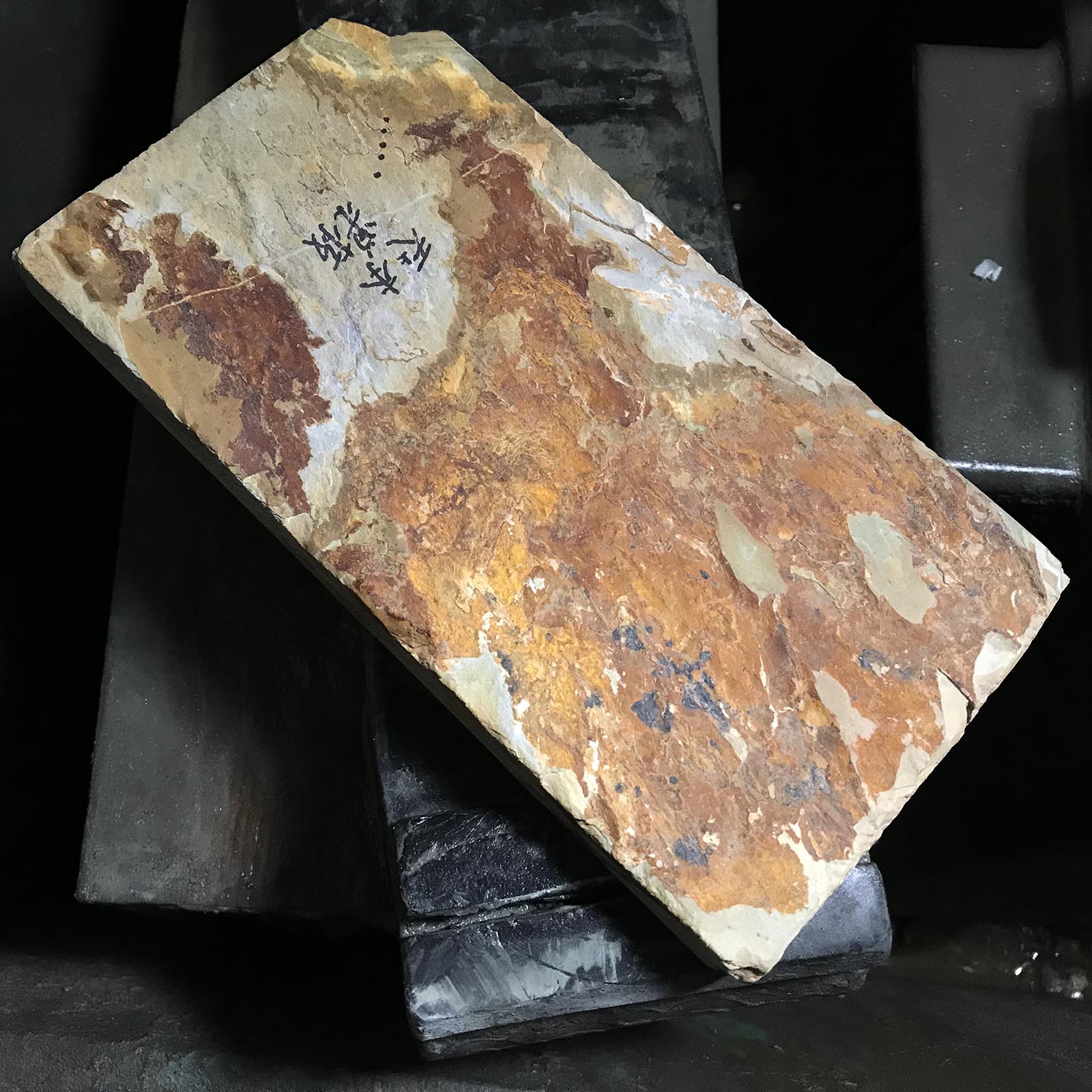 #O18 奥戸 天上 吹田 日本製 天然仕上砥石 道具 砥石 天然仕上砥石 奥殿 天井 巣板