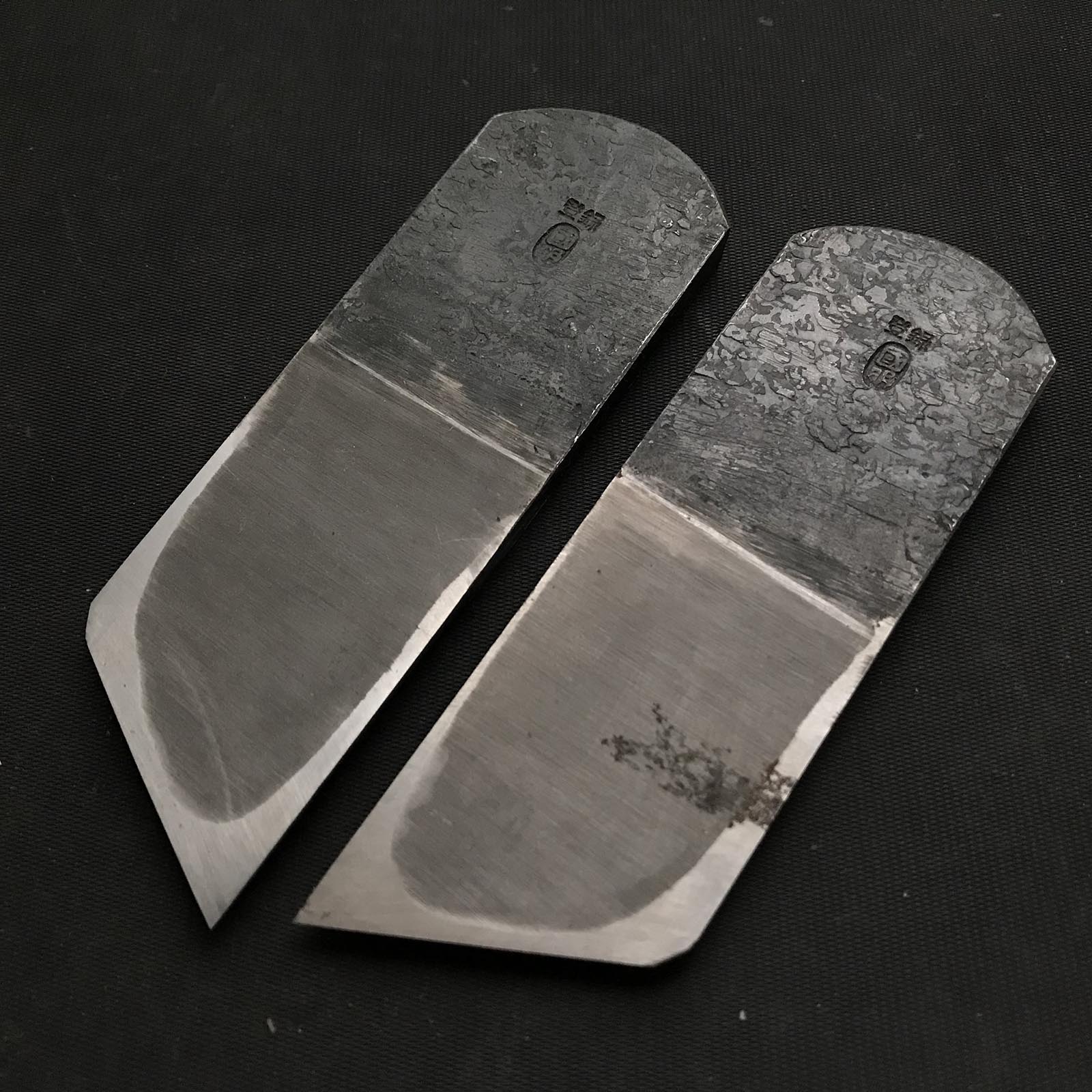 Old stock Kuniaki Rabbet Plane with Blue steel right and left  掘り出し物 国明 際鉋 青紙鋼 左右 36mm