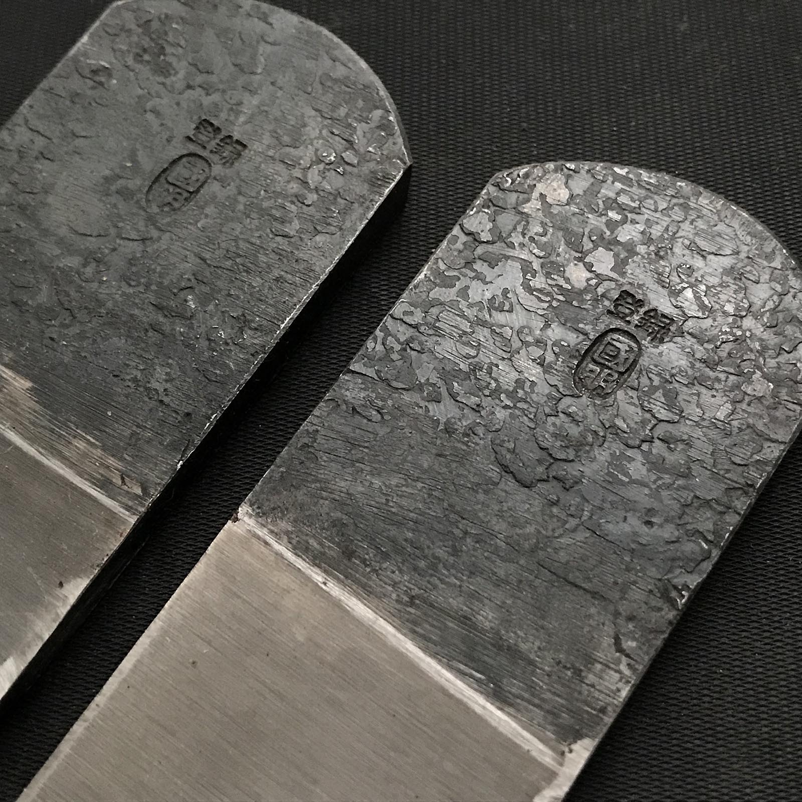 Old stock Kuniaki Rabbet Plane with Blue steel right and left  掘り出し物 国明 際鉋 青紙鋼 左右 36mm
