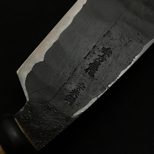 Old stock Ajikataya Single edged Ishitsuki Nata by HinoUra Tsukasa Right hand  味方屋作 石付き鉈 片刃 右 180mm
