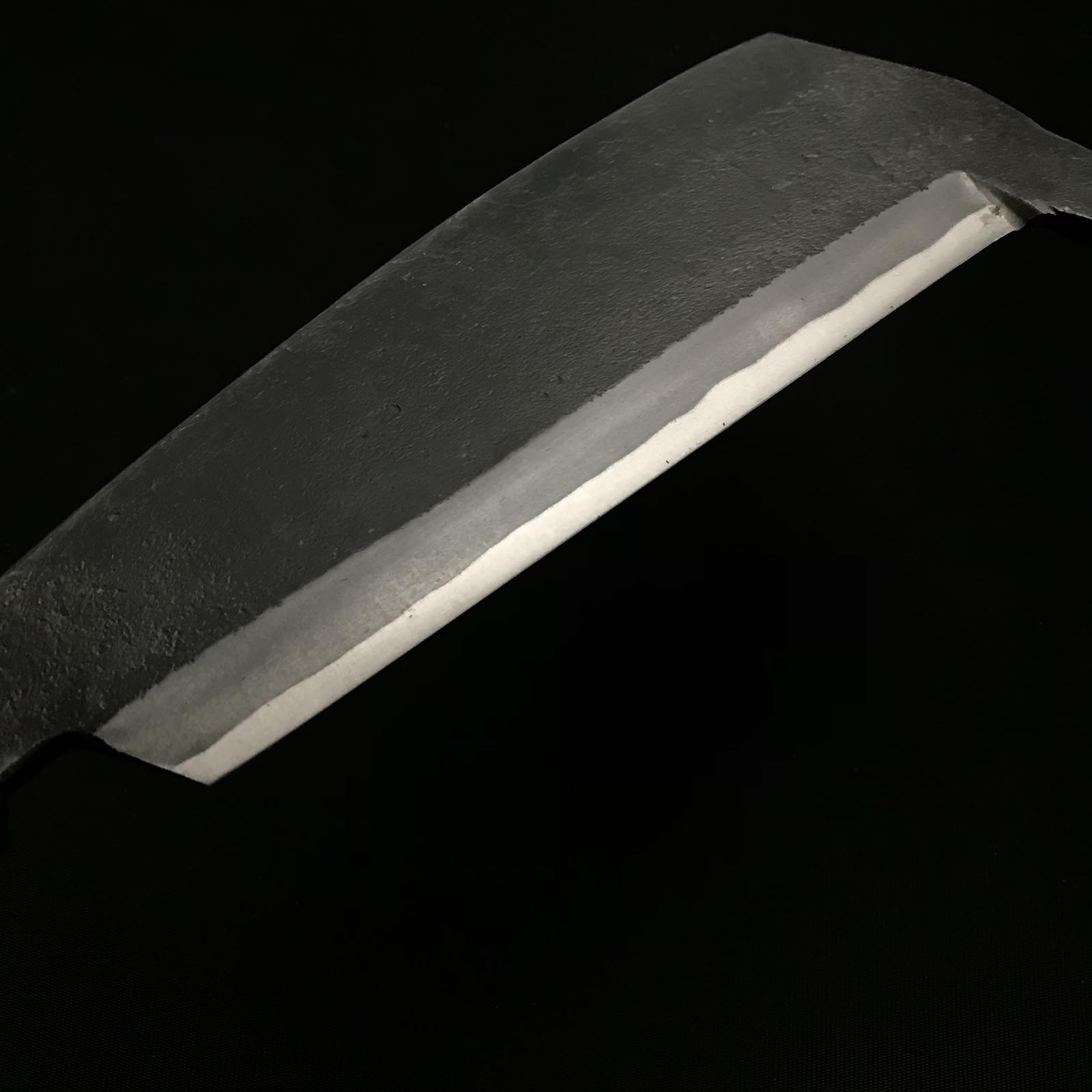 Old stock Ajikataya Single edged Ishitsuki Nata by HinoUra Tsukasa Right hand  味方屋作 石付き鉈 片刃 右 180mm