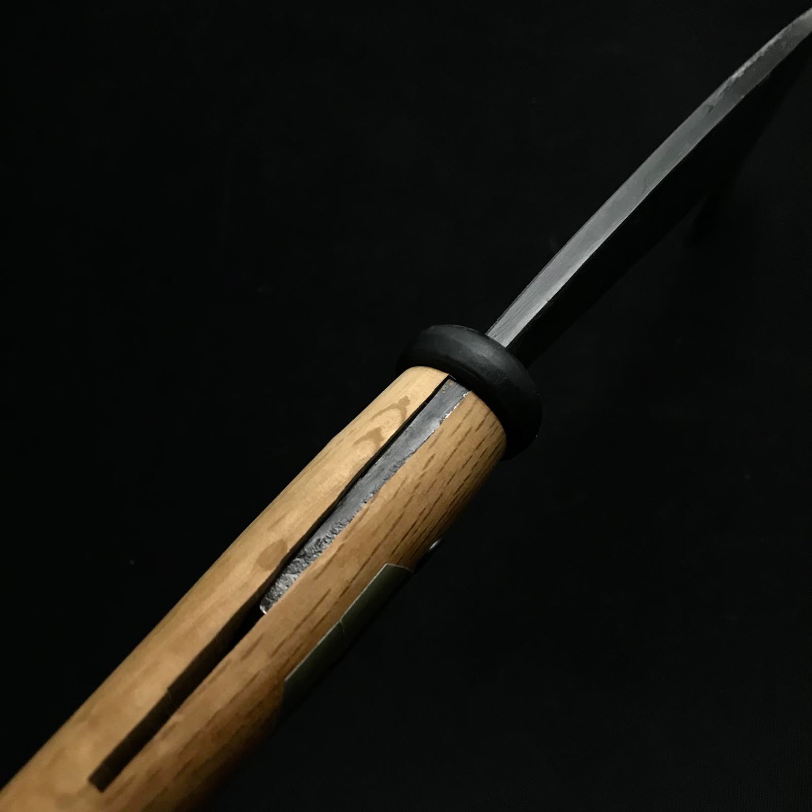 Old stock Ajikataya Single edged Ishitsuki Nata by HinoUra Tsukasa Right hand  味方屋作 石付き鉈 片刃 右 180mm