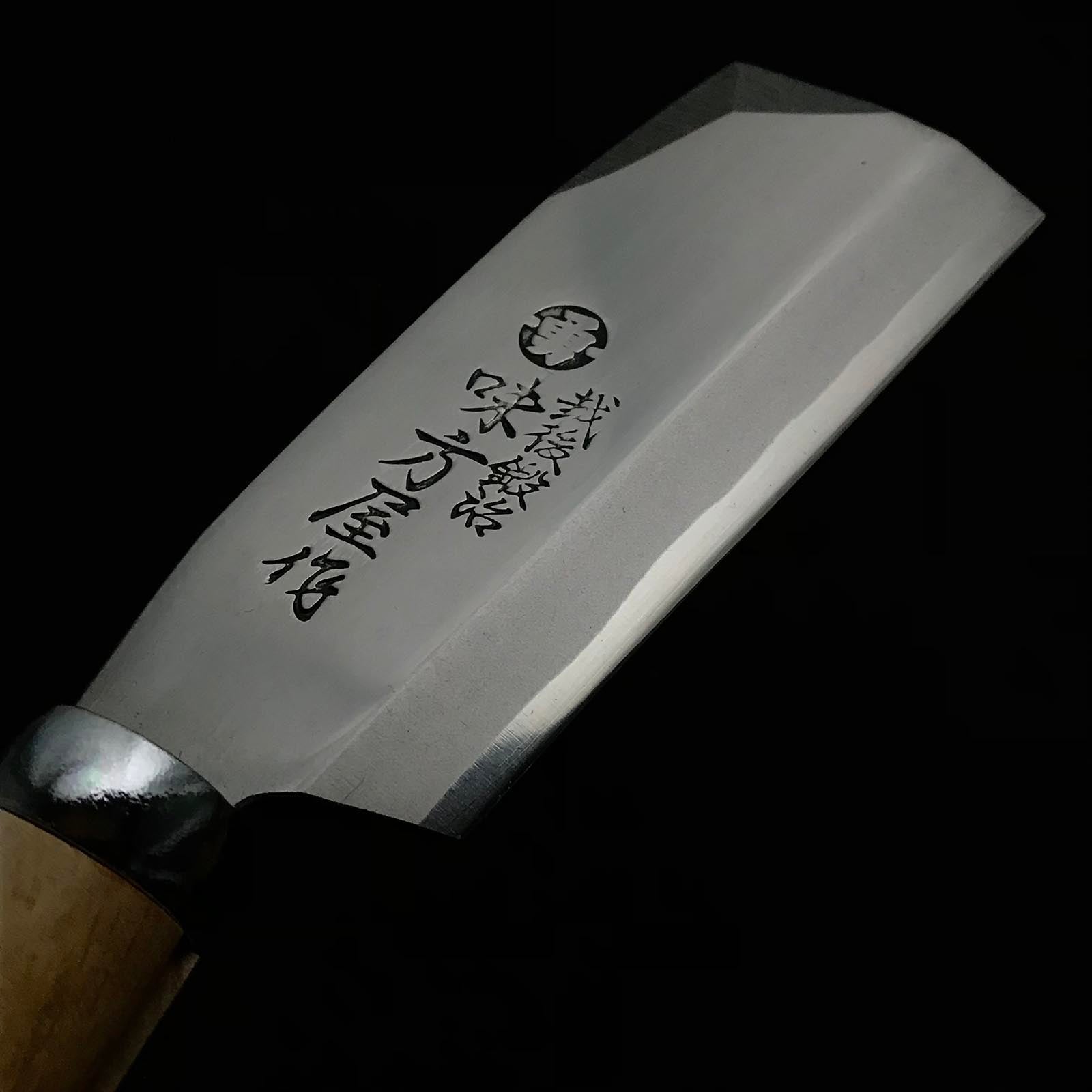 Ajikataya Single edged Nata by HinoUra Tsukasa Right hand  味方屋作 鉈 片刃 磨き仕上げ 右 120mm