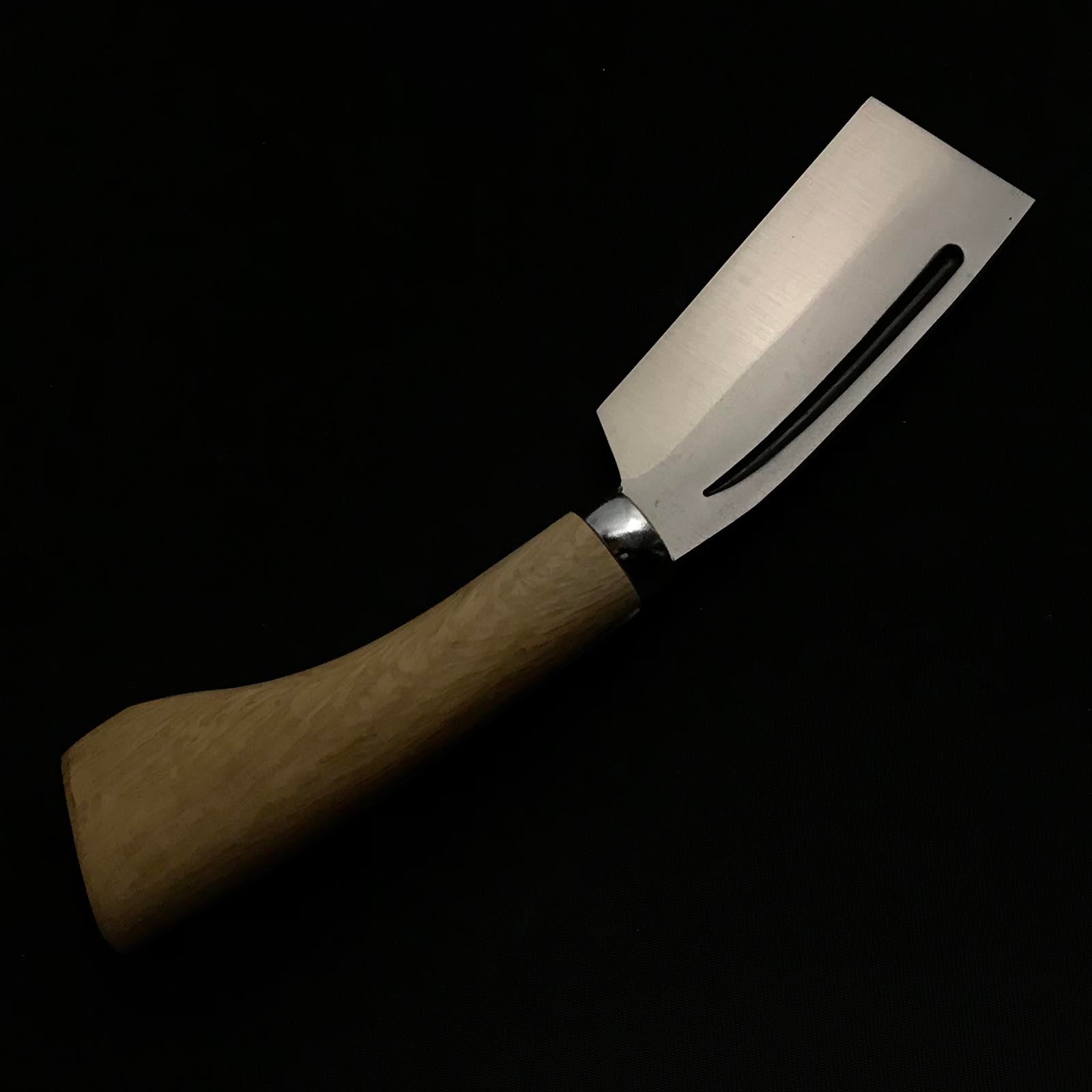 Ajikataya Single edged Nata by HinoUra Tsukasa Right hand  味方屋作 鉈 片刃 磨き仕上げ 右 120mm