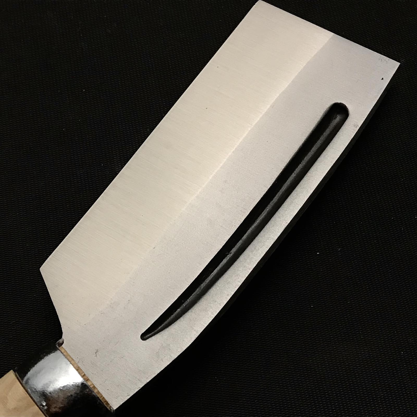 Ajikataya Single edged Nata by HinoUra Tsukasa Right hand  味方屋作 鉈 片刃 磨き仕上げ 右 120mm
