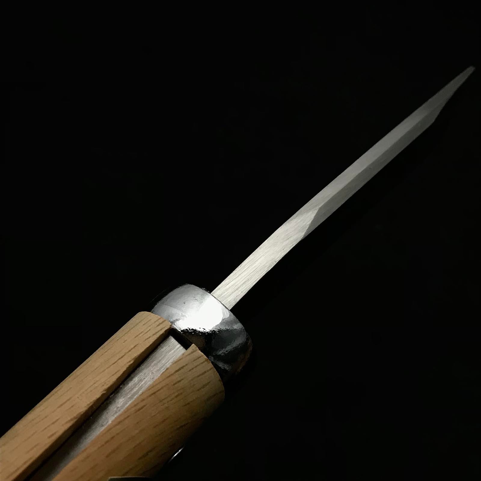 Ajikataya Single edged Nata by HinoUra Tsukasa Right hand  味方屋作 鉈 片刃 磨き仕上げ 右 120mm