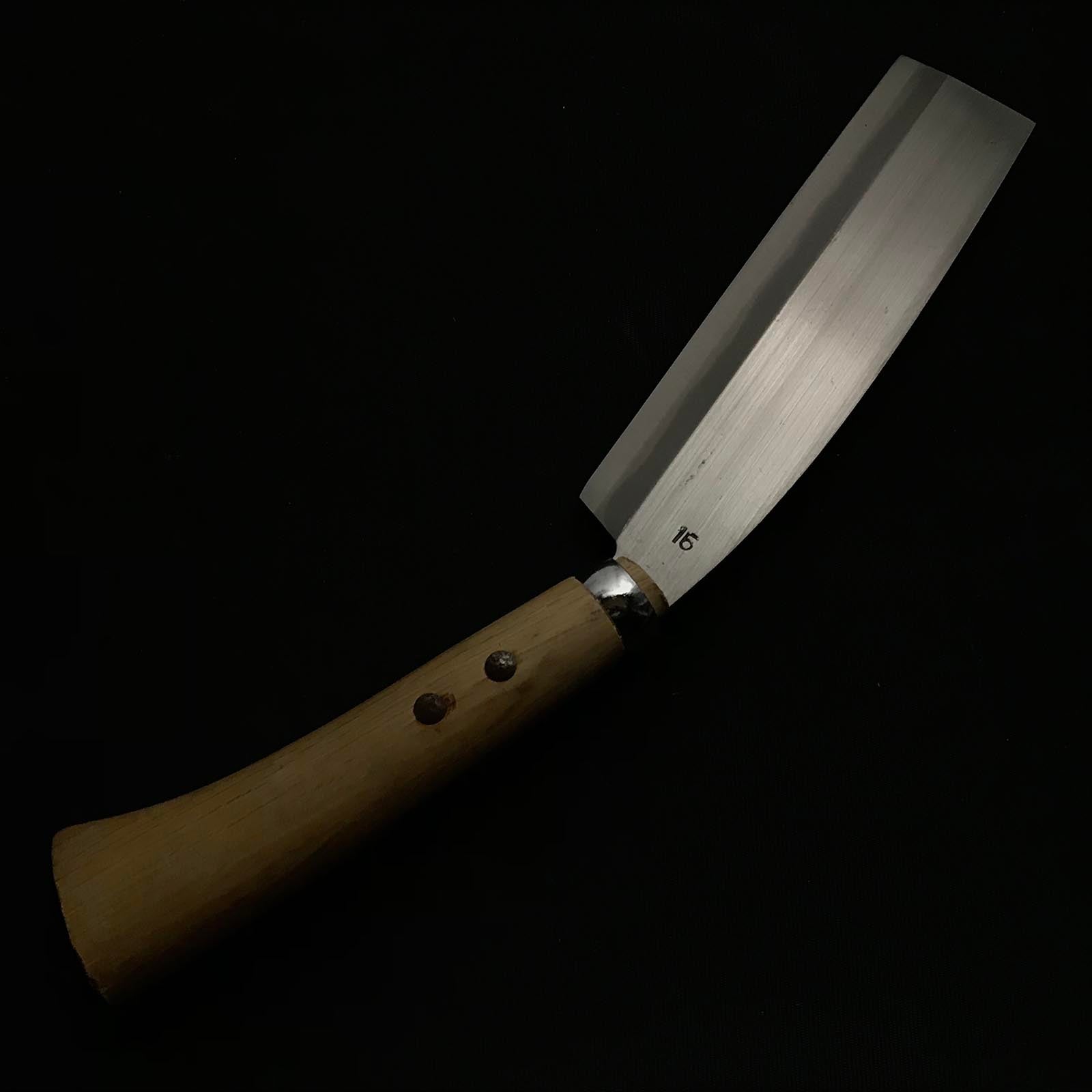 Old stock Yoshimitsu Double edged Nata right hand  土佐 義光 鉈 両刃 磨き仕上げ  150mm