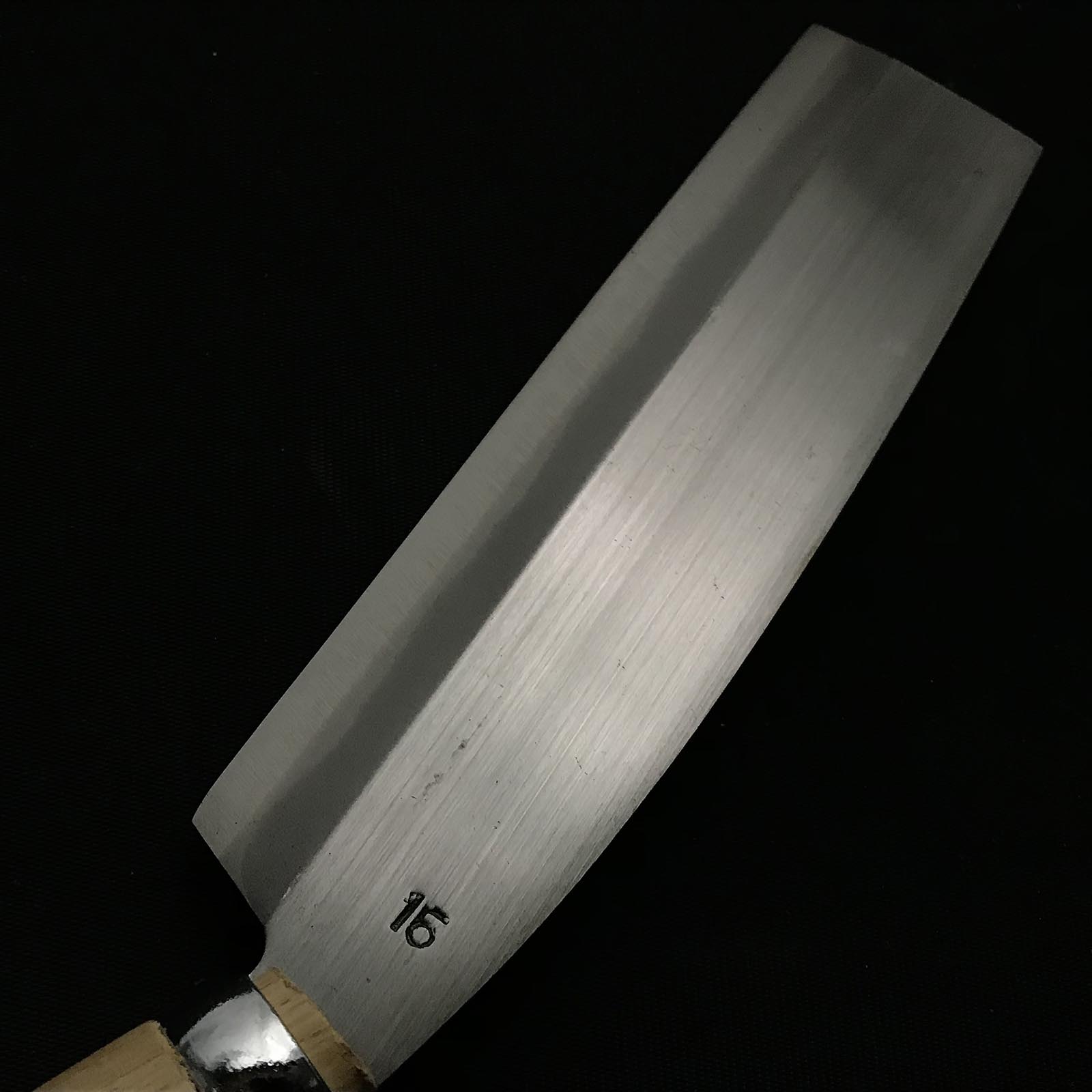 Old stock Yoshimitsu Double edged Nata right hand  土佐 義光 鉈 両刃 磨き仕上げ  150mm