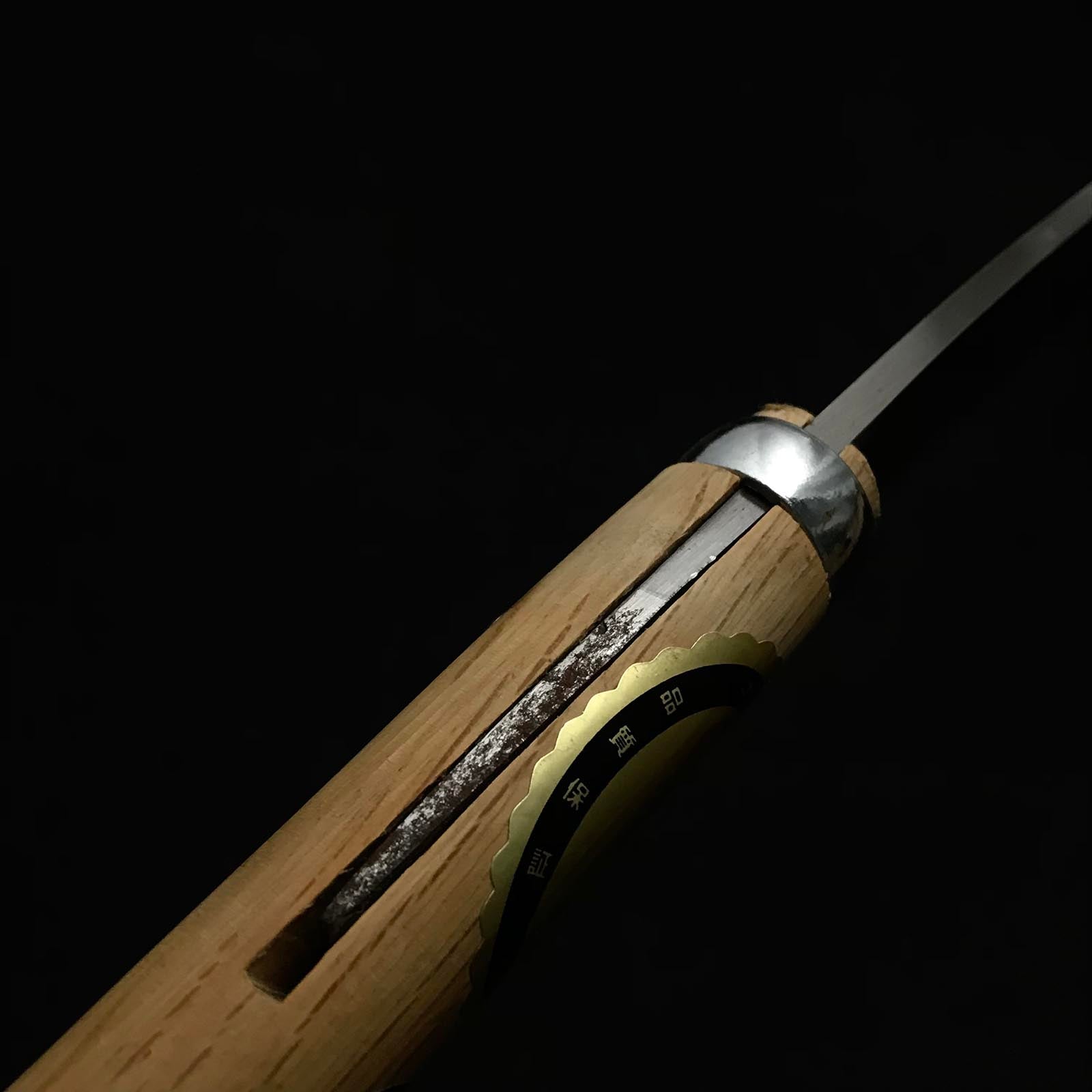 Old stock Yoshimitsu Double edged Nata right hand  土佐 義光 鉈 両刃 磨き仕上げ  150mm