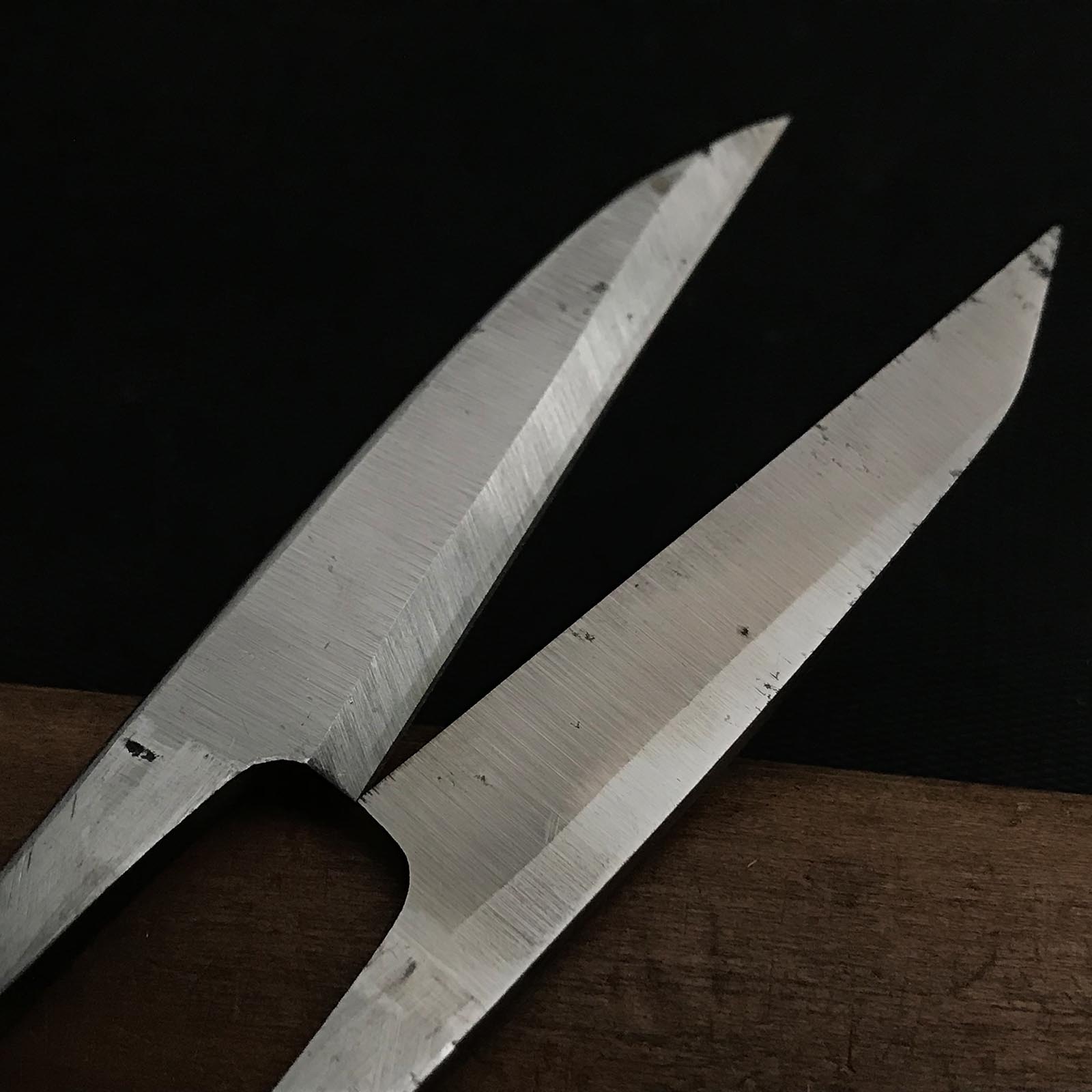 Old stock Minamoto mitsuhisa Nigiri basami Hand made Traditional Japanese scissors polished 掘出し物 源光久 握り鋏 手作り 磨仕上げ