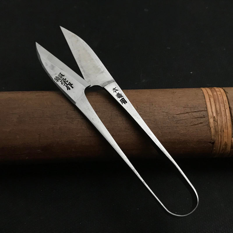 Old stock Esaku Nigiri basami Hand made Traditional Japanese scissors stainless 掘出し物 栄作 握り鋏 手作り ステンレス