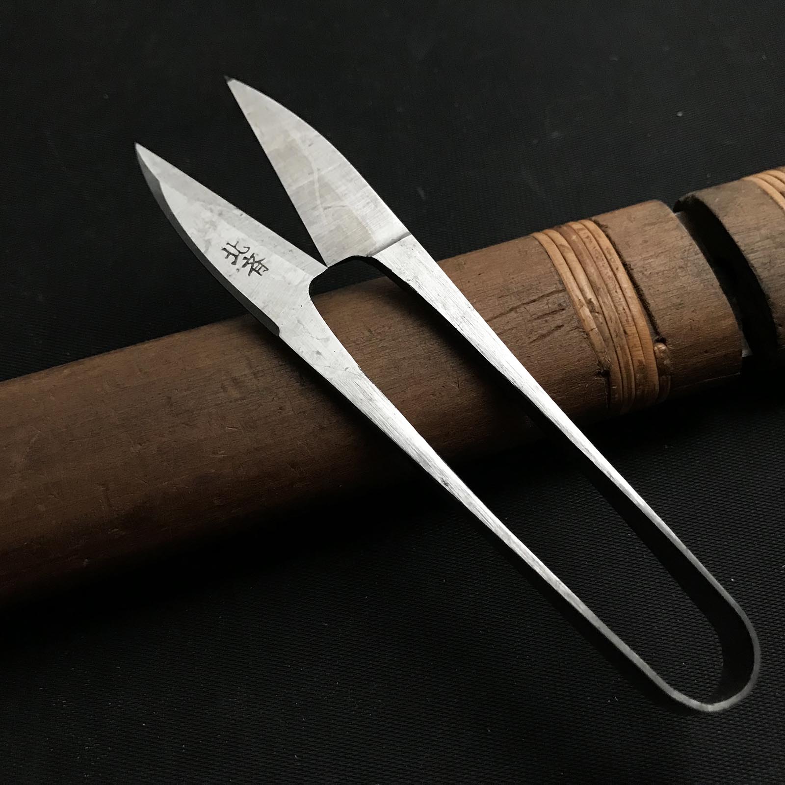 Old stock Hokusai Nigiri basami Hand made Traditional Japanese scissors polished 掘出し物 北斉 握り鋏 手作り 磨仕上げ