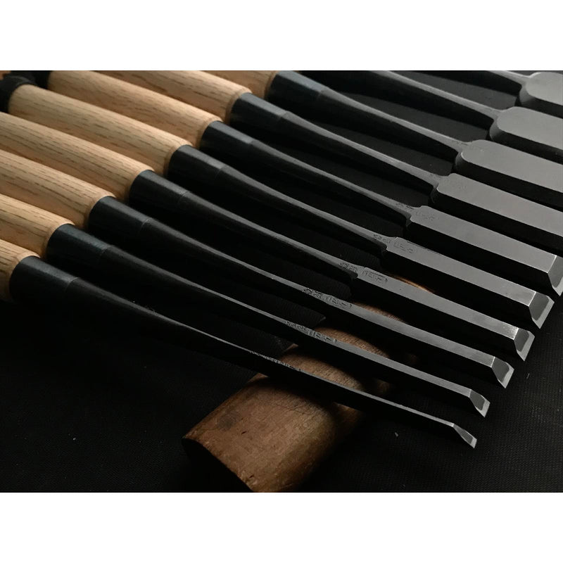 Fujihiro #3 Long neck Bench chisels set by Chuutarou Imai 今井忠太郎作 二治弘 首長追入組鑿 Oiirenomi