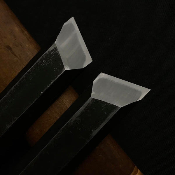 Old stock Kanehiro Damekiri Oblique chisels Set 兼弘 イスカ厚鑿 セット 21mm