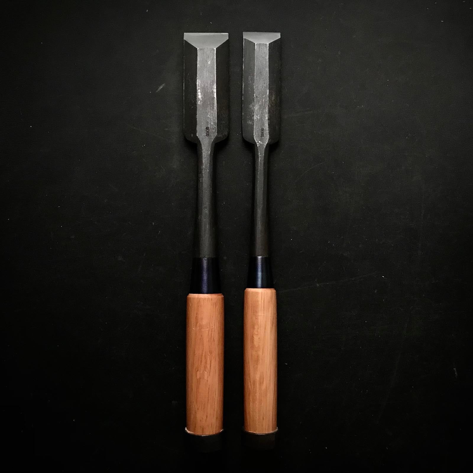 Used Hidari Hisasaku three generations long neck Timber Chisels 中古 三代目左久作 首長叩鑿 36,30mm