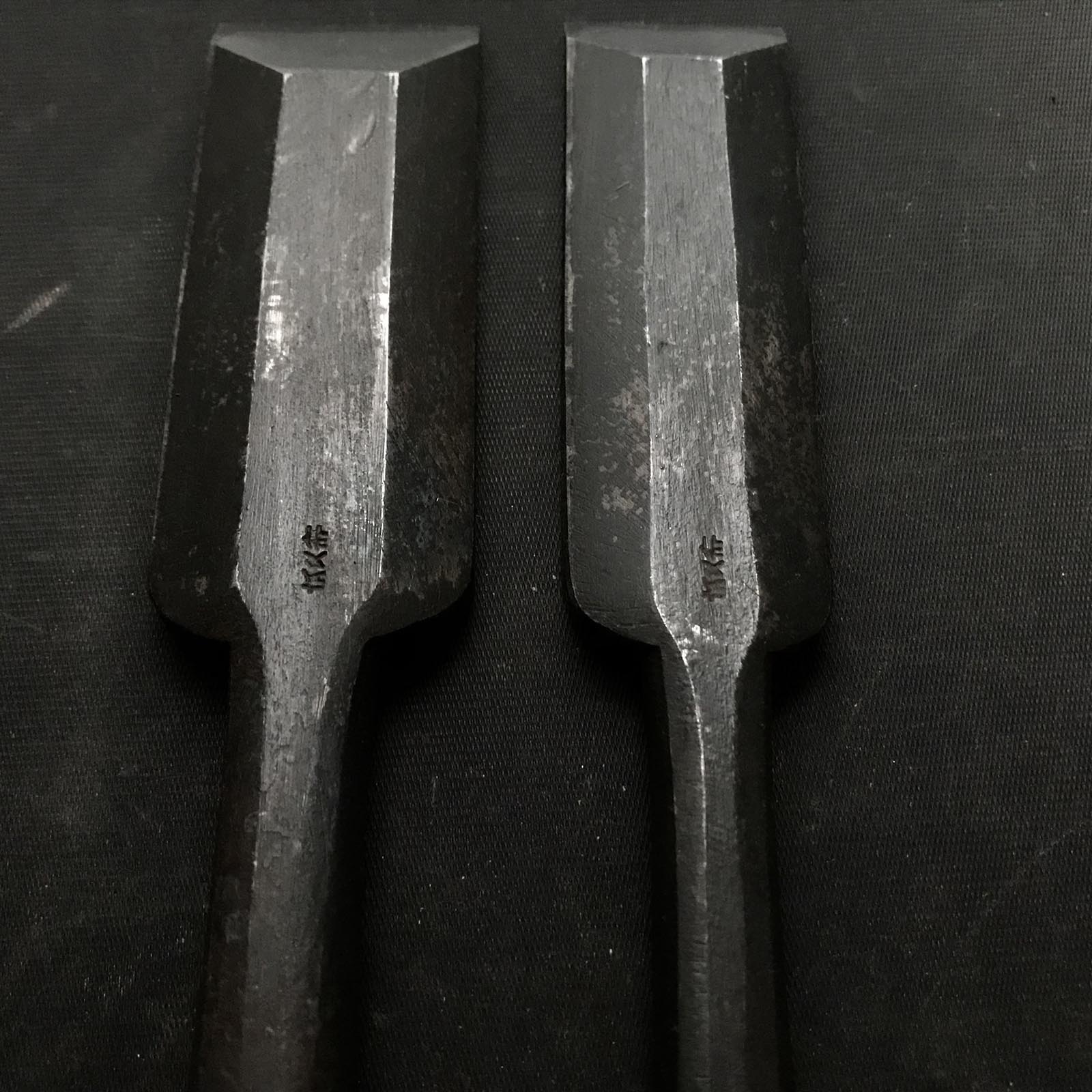 Used Hidari Hisasaku three generations long neck Timber Chisels 中古 三代目左久作 首長叩鑿 36,30mm