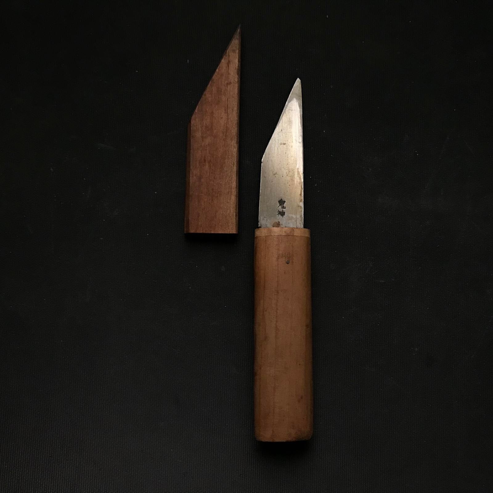 Old stock Onigami Kiridashi Kokatana with white steel Right 掘出し物 鬼神 横手小刀 右 21mm