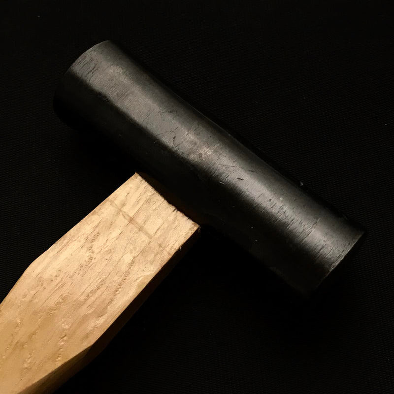 Old stock for beginner Marumasu Round Hammers Blacksmith finish with handle  掘出し物 丸增 丸玄翁 柄付 黒仕上