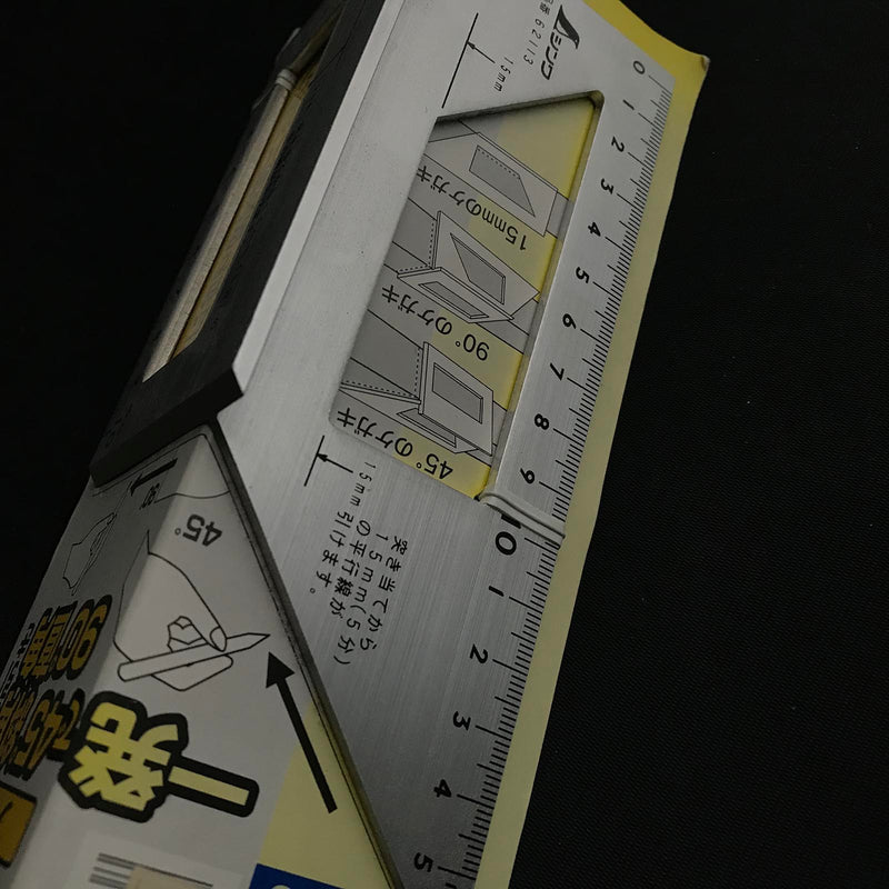 Shinwa Japanese Aluminum Saddle Layout Square シンワ 一発止型定規 アルミ YAMASUKE