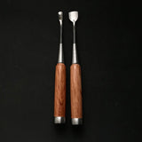 Spoon chisels  Carving chisels with white steel 炭焼 丸曲鑿  青紙鋼