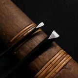 Old stock Yoshitaka Trowel chisels (Kote nomi) Dovetail type 掘出し物 義隆 鏝鑿 鎬型 6,3mm