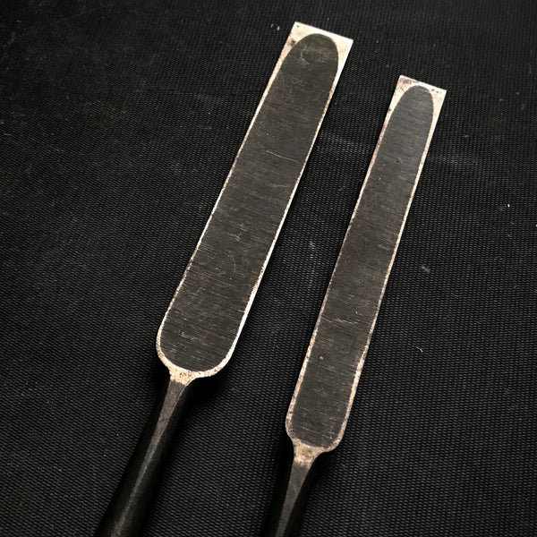 Old stock Shigeharu Paring chisels (Usunomi)  掘出し物 茂春 角打薄鑿 12,15mm