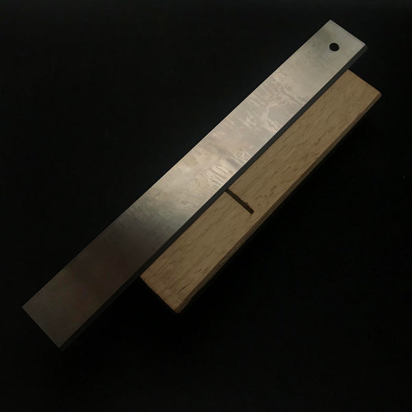 Japanese Straight edge single edge recessed  ストレートエッジ片刃 下端定規 400㎜ 360mm