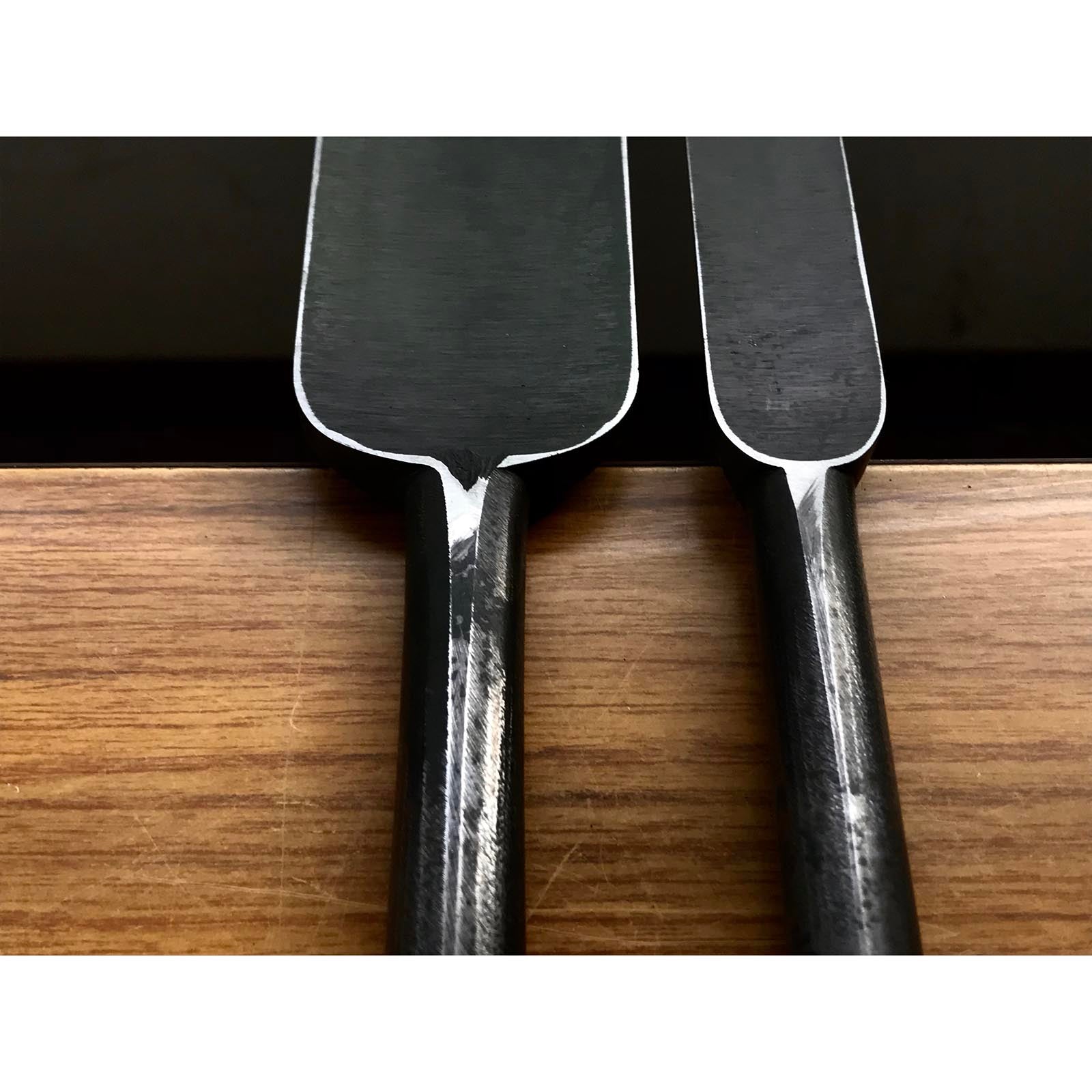 Old stock #2 Kunikei Slick Chisels set by Ikeda Yoshiro (Ootsuki-nomi, Hontsuki-Nomi) 掘出し物 池田慶郎氏 三代目国慶作 本突き組鑿  48,24mm