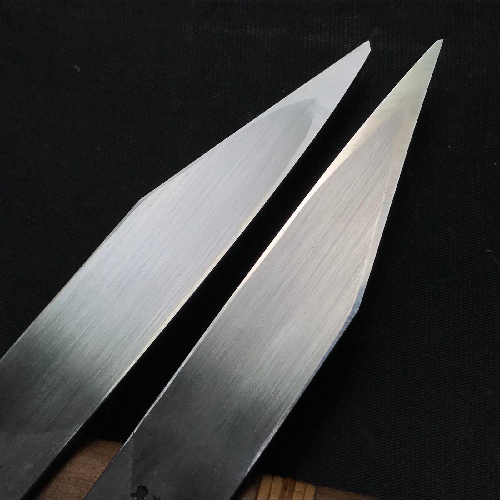 Kouetsu Kiridashi Kokatana with white steel forge welding by Sakamitsu   侊悦 切出小刀 鍛接 坂光作  21mm