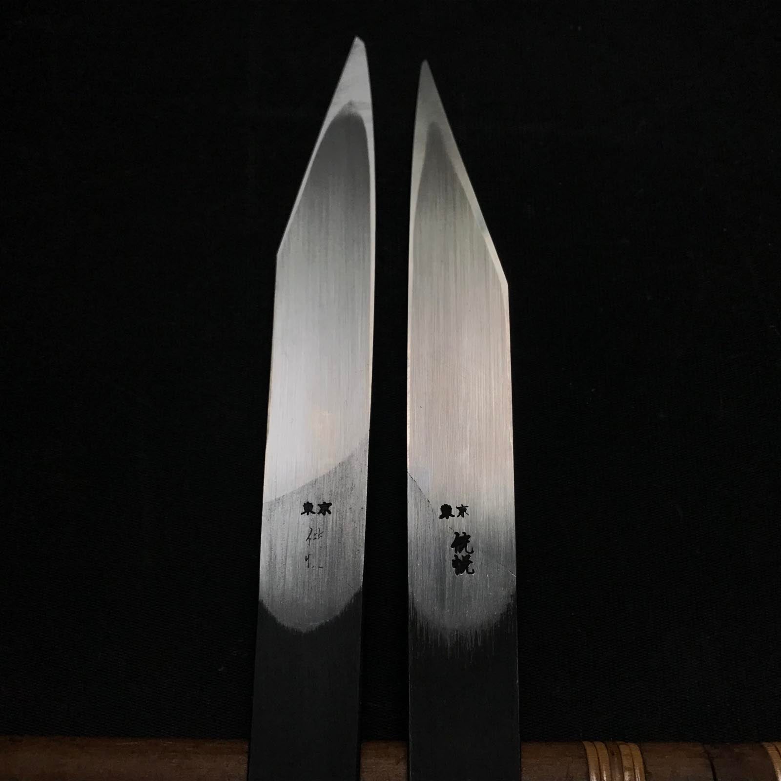 Kouetsu Kiridashi Kokatana with white steel forge welding by Sakamitsu   侊悦 切出小刀 鍛接 坂光作  21mm