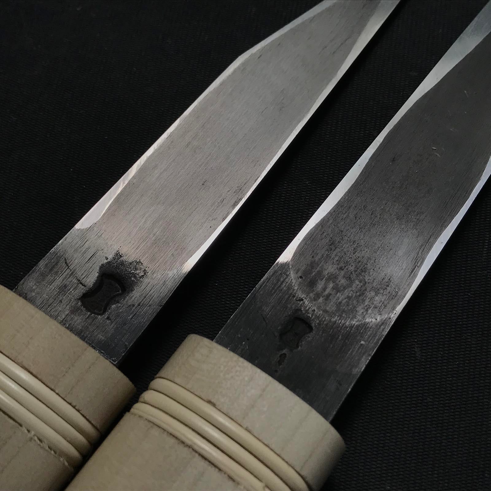 Old stock Kaneharu Kiridashi Kokatana set with white steel  掘出し物 包春 横手小刀セット 24mm