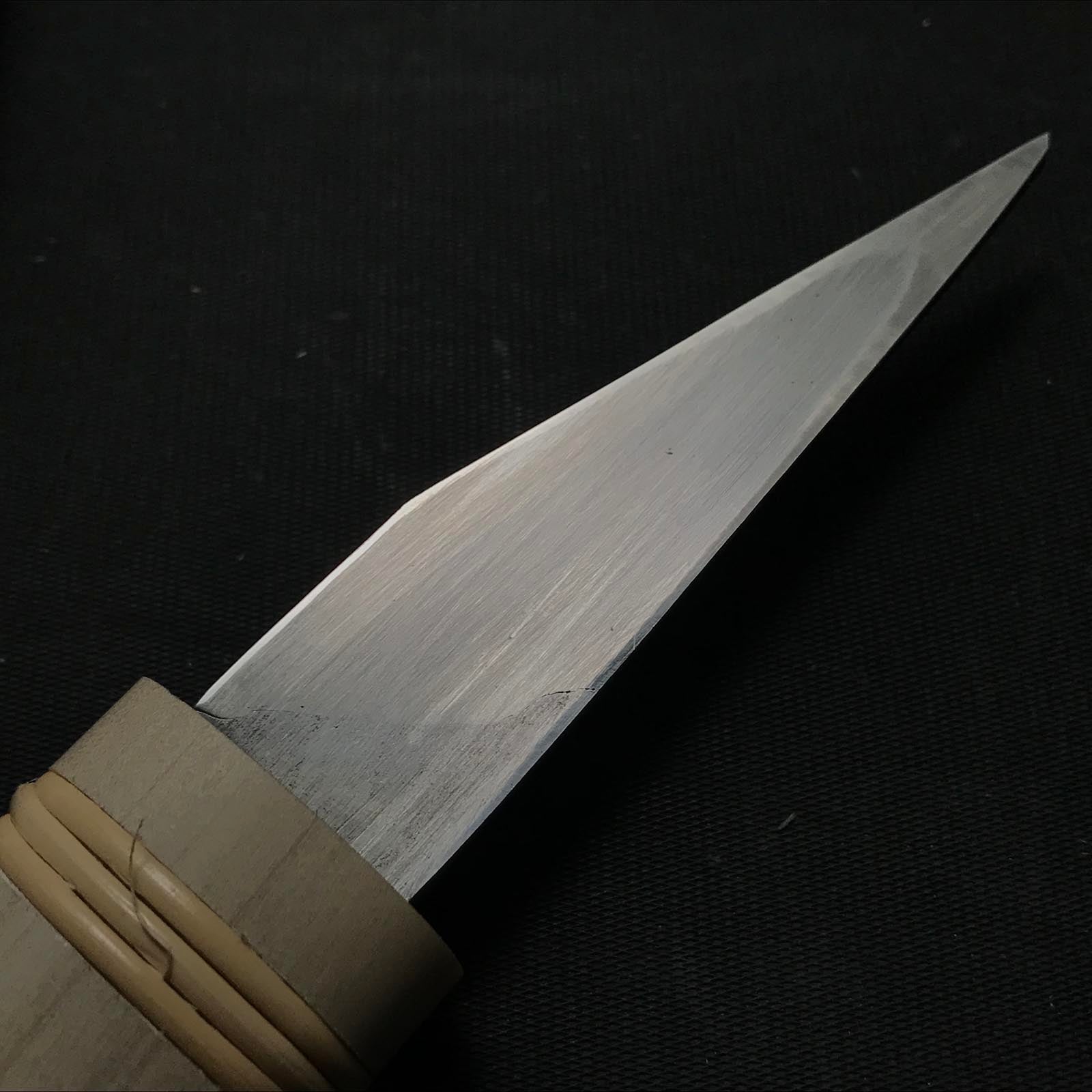 Old stock Sakamitsu 2nd generation Kiridashi Kokatana with white steel  掘出し物 二代坂光作 横手小刀 右 21mm