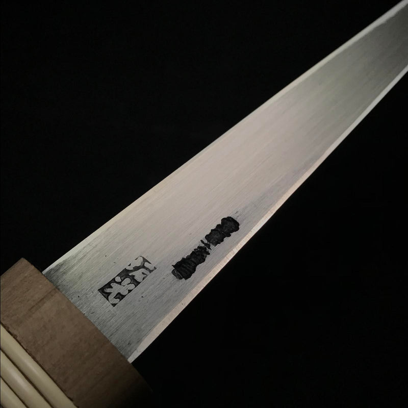 Sakamitsu 1st generation Kuri Kokatana (Carving knife) with white steel  掘出し物 初代坂光作  繰小刀 右 130mm