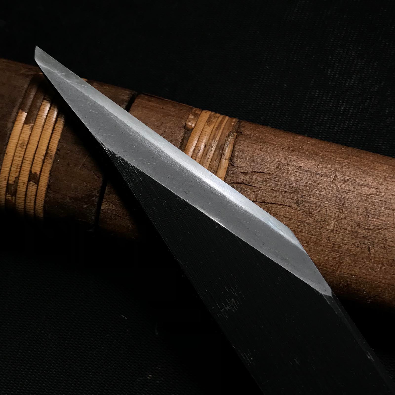 Old stock Sakamitsu 1st generation Kiridashi Kokatana with white steel  掘出し物 初代坂光作  厚手切出し小刀 右 24mm
