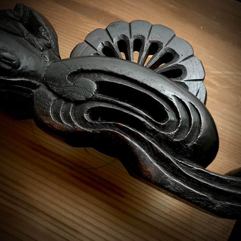 #1 Japanese Carpenter Ink Pot Traditional Measuring Tools Sumitsubo by Tsubo Tame  坪為作 墨壺 鶴亀  290mm