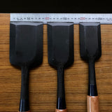 Sukemasa Extra width Timber chisels with white steel 助正 黒仕上 幅広叩き鑿  60,75,90mm Tatakinomi