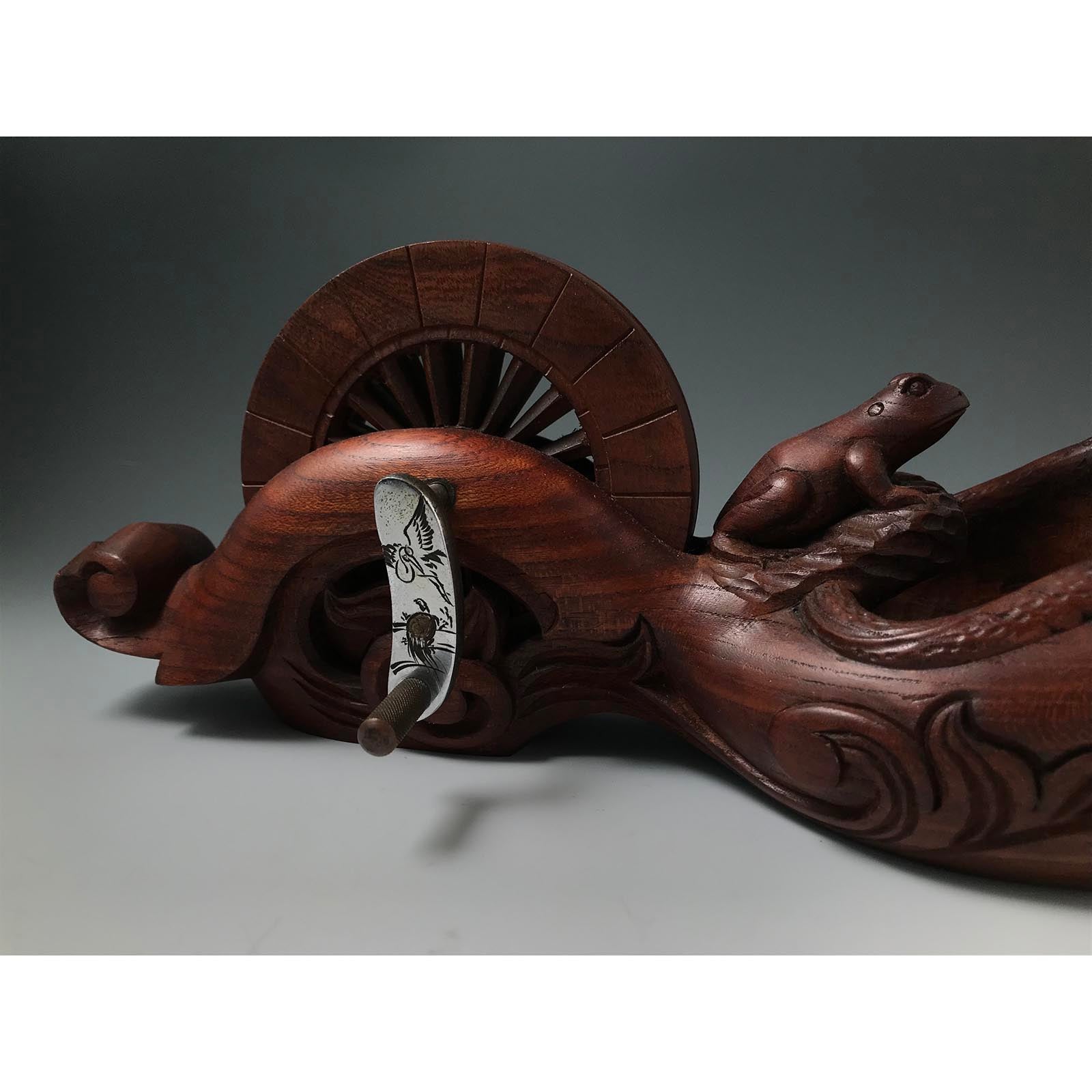 #ST41 Japanese Carpenter Ink Pot Traditional Measuring Tools Sumitsubo by Ichimonji Masakane 一文字正兼作 墨壺 欅 330mm