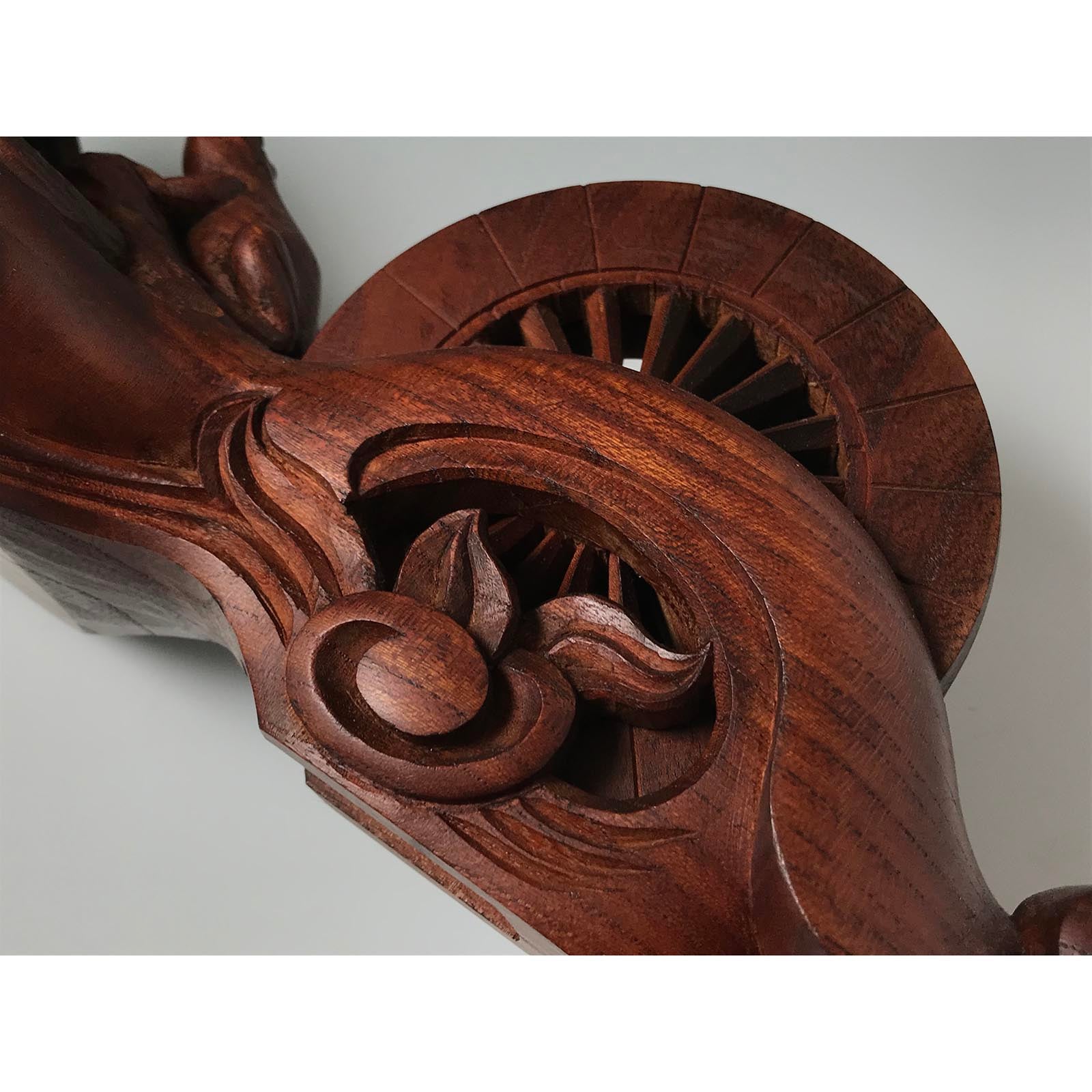 #ST41 Japanese Carpenter Ink Pot Traditional Measuring Tools Sumitsubo by Ichimonji Masakane 一文字正兼作 墨壺 欅 330mm